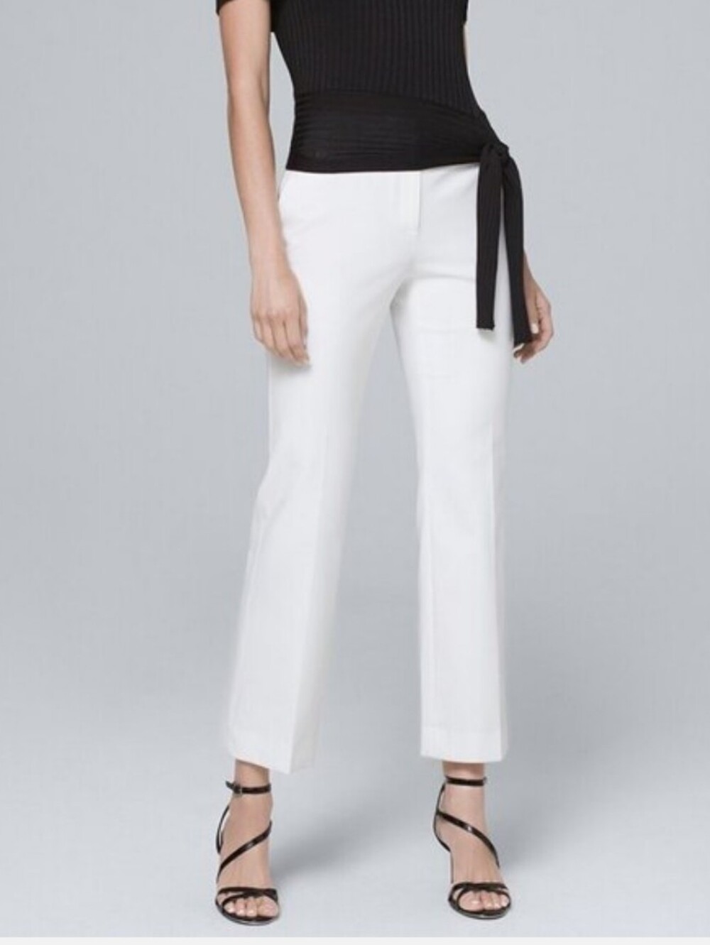 White House Black Market Ankle  Trouser White Size 8